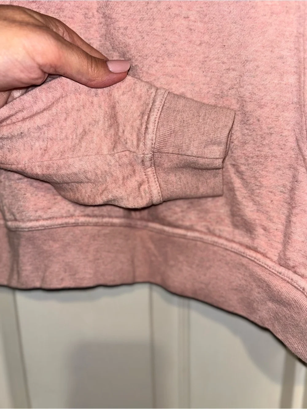 Soft Nike Light Pink Hoodie with White Swoosh Size Small Womens
